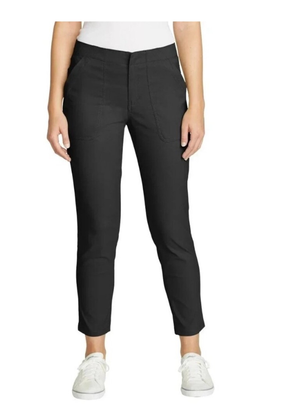 Eddie Bauer horizon straight leg ankle pants black size 6 new